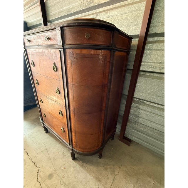 Wood Late 19th Century French Belle Époque Louis XV Revival Bombe Commode For Sale - Image 7 of 11