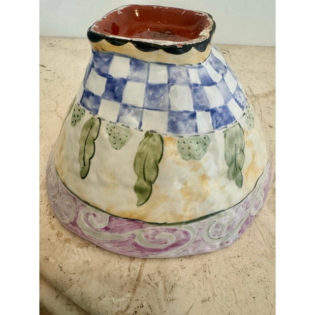 Late 20th Century Hand Painted Signed Ng Studio Pottery Bowl For Sale - Image 5 of 7