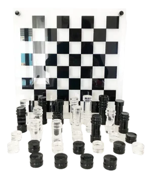 Chessboard in Acrylic Glass by Felice Antonio Botta, 1970