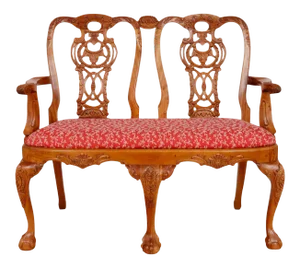 Queen Anne Style Two Seat Settee