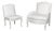 Louis XV Style White Painted Chairs, 2 For Sale