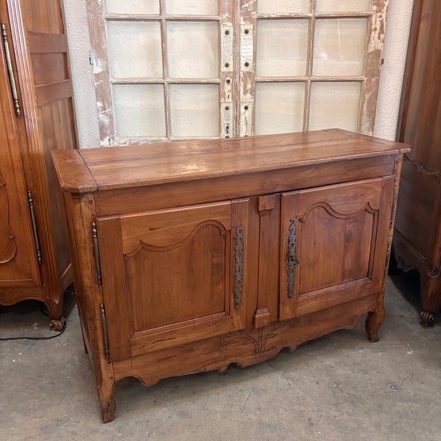 Chestnut 19th Century French Cherry Buffet For Sale - Image 8 of 12