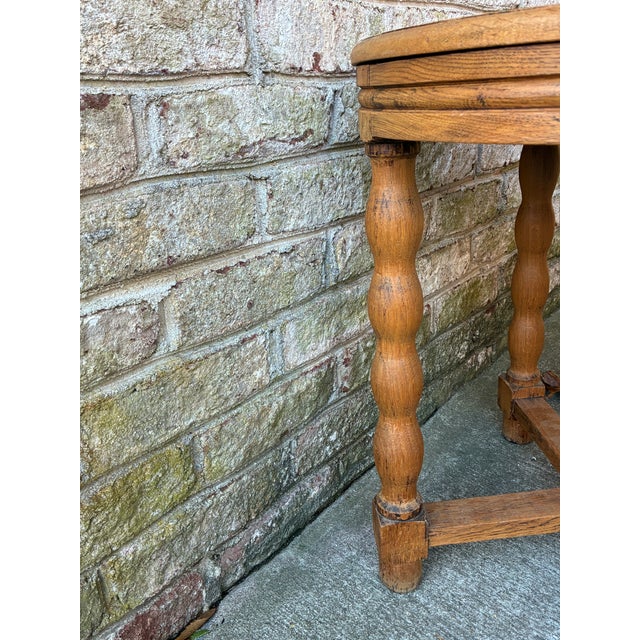 Mid 20th Century Round Wooden Side Table For Sale - Image 9 of 14