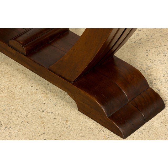 1930s French Art Deco Walnut Console Table For Sale - Image 11 of 18