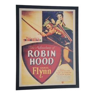 Vintage Framed Printed Canvas Movie Poster "The Adventures of Robin Hood" (1938) For Sale