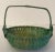 Cute little Asian basket dyed green with a fixed handle.