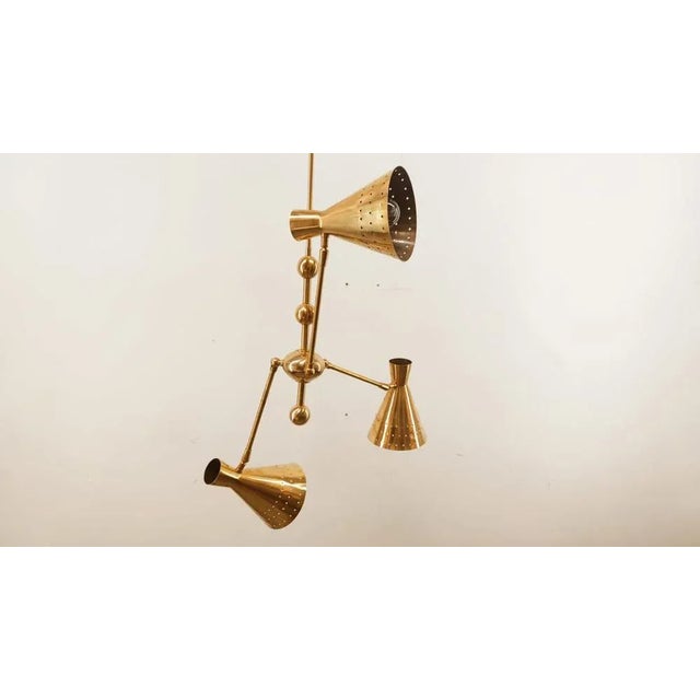 Adjustable Sputnik Lamp with Perforated Cones For Sale - Image 4 of 18