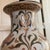 Gold Vintage Iznik Pattern Ceramic Chinoiserie Lamp on Carved Wood Base With Gold Shade For Sale - Image 8 of 12