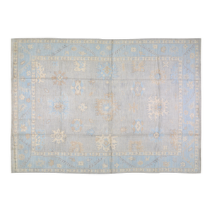 Pakistani Oushak Hand Knotted Wool Rug, 10'x14'1"