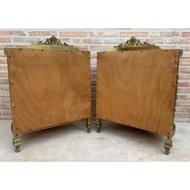 Pair of Louis XVI Style Bronze Demilune Cabinets, 20th Century For Sale - Image 18 of 18