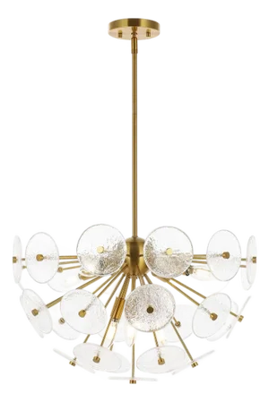 Miri 6-Light 23.75" Burst Pendant in Brass