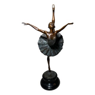 Bronze Ballerina Statue after Degas For Sale
