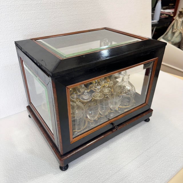 Black Napoleon III Crystal Liquor Decanter from Baccarat, France, 1880s, Set of 21 For Sale - Image 8 of 18