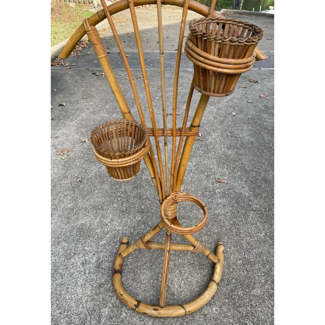 Vintage Bamboo Plant Stand For Sale In Dallas - Image 6 of 10