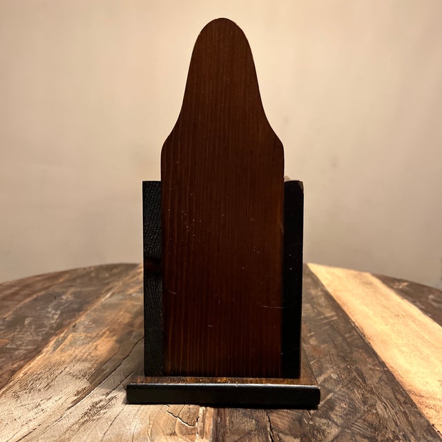 1980s Vintage Solid Wood Mail Letter Box Features Eagle Country Americana Farmhouse For Sale - Image 4 of 12