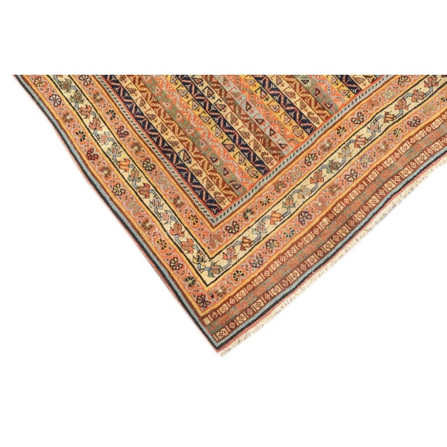 Textile Late 18th Century Antique Persian Tribal Qashqai Rug 3' x 4'10'' For Sale - Image 7 of 12