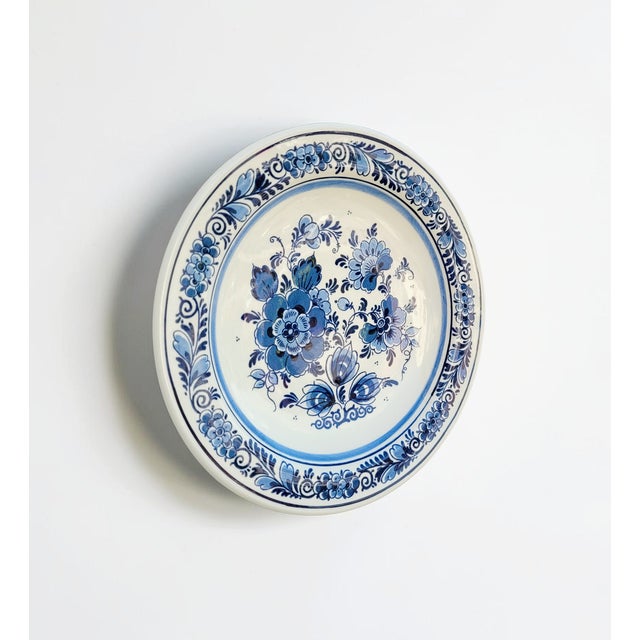 Blue Delft Wall Plate from Royal Goedewaagen, 1950s For Sale - Image 6 of 12