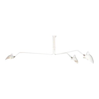 2019 Authentic Serge Mouille Reproduction Three-Arm Ceiling Lamp For Sale