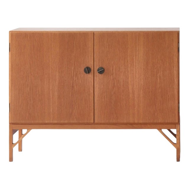 China No. 232 Cabinet Oak and Brass attributed to Børge Mogensen for C.M. Madsen, Denmark, 1960s For Sale