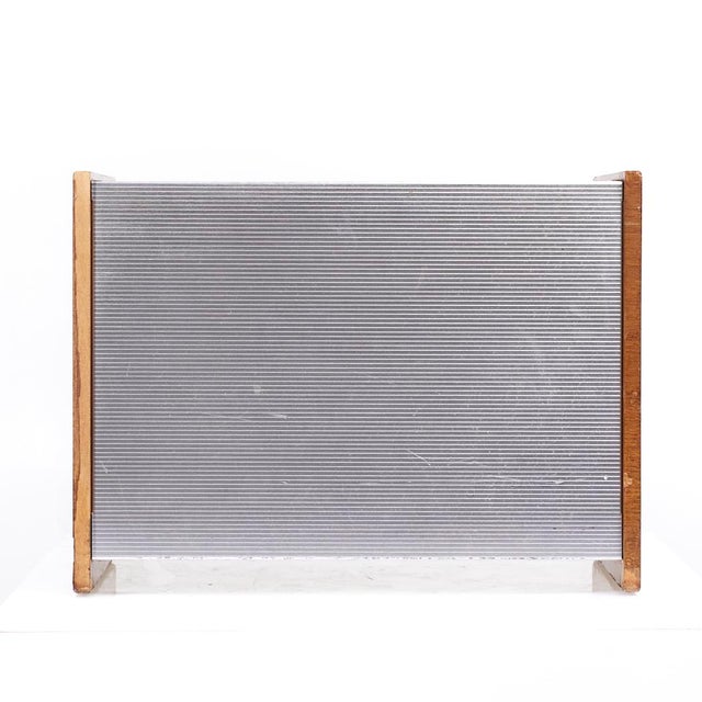 Wood Stow Davis Mid Century Walnut and Aluminum Trash Can For Sale - Image 7 of 9