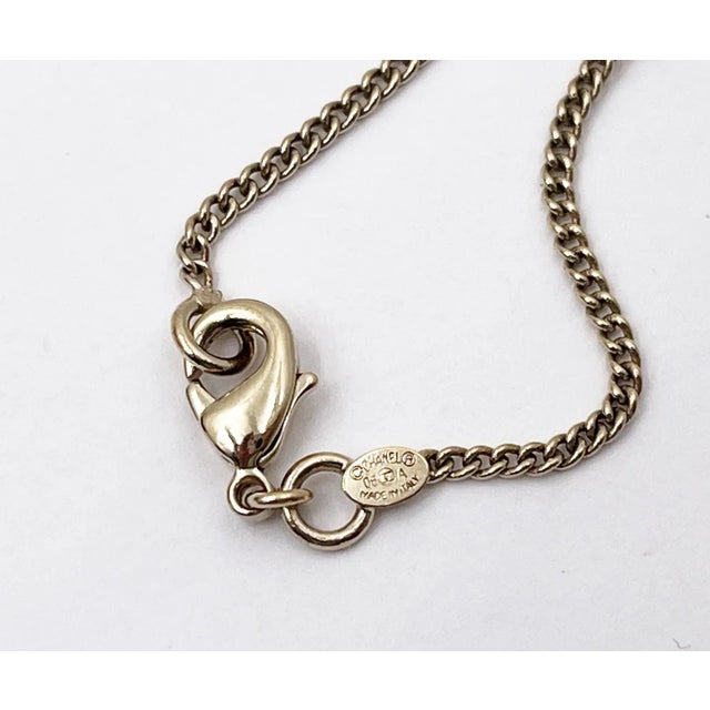 Chanel Chanel Gold CC Pink Crystal Ring Pendant Necklace For Sale - Image 4 of 4