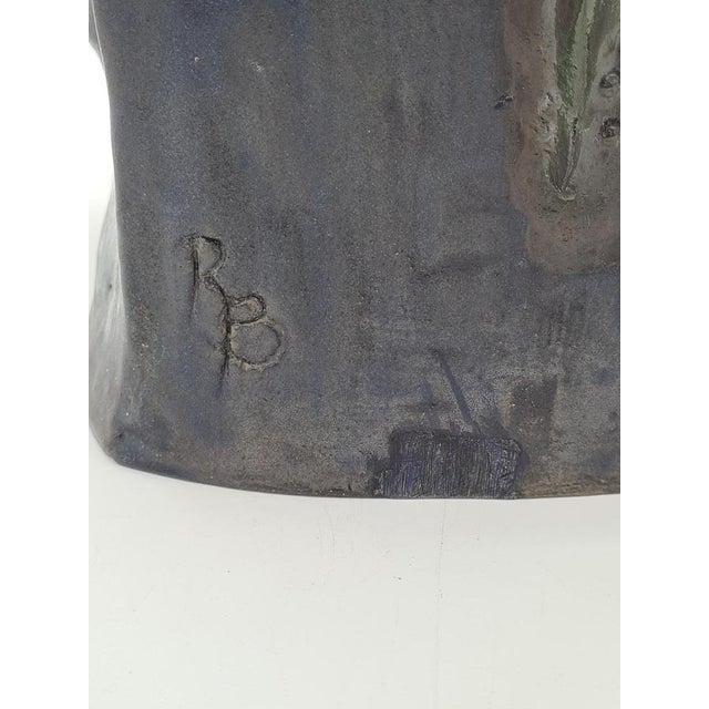 1970s Sculptural Art Ceramic Vase by RB, 1970s For Sale - Image 5 of 12