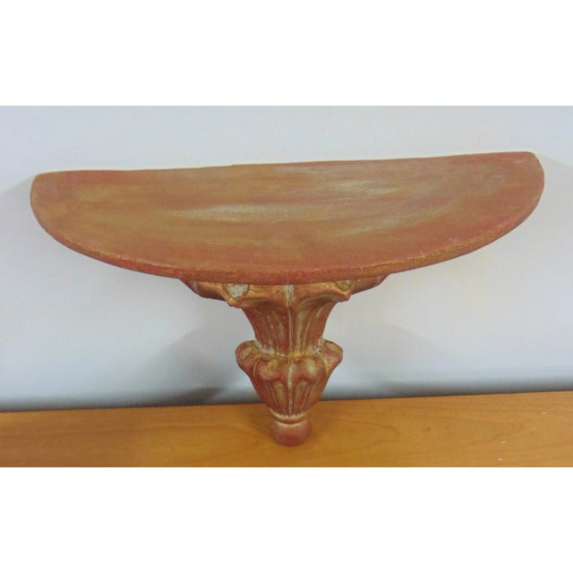 Late 20th Century French Style Distressed Painted Floating Hanging Wall Shelves - a Pair For Sale - Image 5 of 7