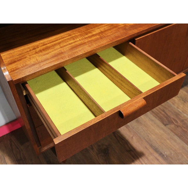 1960s Mid Century Modern Vintage Teak Tall Buffet Credenza by Austinsuite Danish Style For Sale - Image 4 of 14