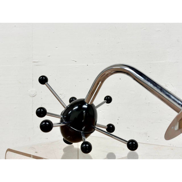 Metal Vintage Space Age Sputnik Saturn Wall-Mounted Coat Rack in Black and Chrome from IKEA, 1990s For Sale - Image 7 of 15