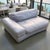 Roche Bobois MD France 4p Dolphin Gray Leather Couch Sectional Ottoman For Sale In Los Angeles - Image 6 of 9