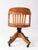 Antique Gunlock Banker's Swivel Desk Chair For Sale - Image 6 of 17