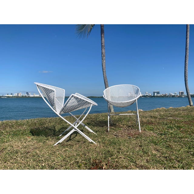 1950s Orange Slice Patio Chairs Maurizio Tempestini for Salterini - a Pair, Attributed For Sale - Image 11 of 13
