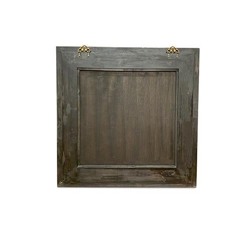Wood Tibetan Style Wall Mirror- For Sale - Image 7 of 7