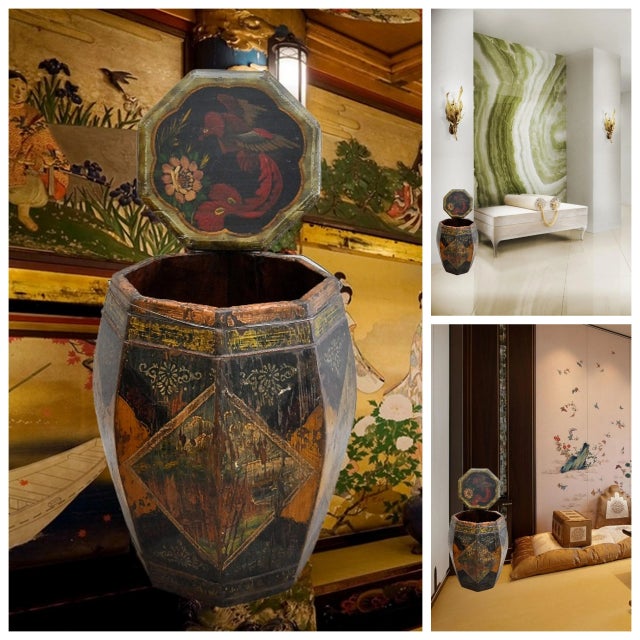 Early 1900s Antique Chinese Tea/Rice Wood Barrel For Sale - Image 12 of 13