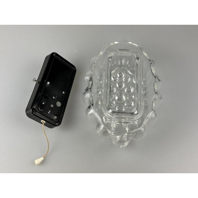 Mid-Century Modern Space Age Wall Lamp in Glass & Metal, 1970s For Sale - Image 3 of 18