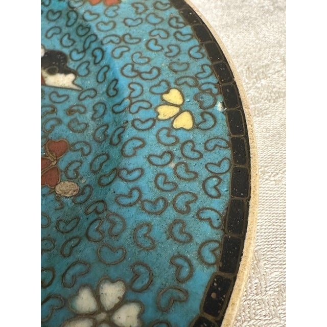 Antique Japanese Kinkozan Totai Shippo Cloisonné Plate, Kyoto For Sale In Boston - Image 6 of 15
