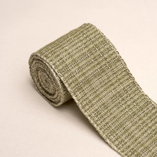 Contemporary SAMPLE - Schumacher Tweed Tape Medium In Leaf For Sale - Image 3 of 3