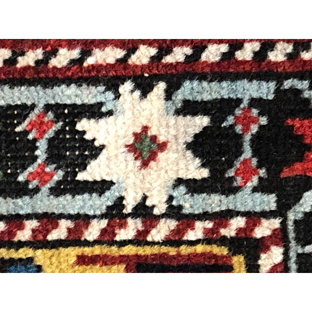 19th Century Yellow and Red Caucasian Talish Rug with Flower Pattern, 1890s For Sale - Image 14 of 17