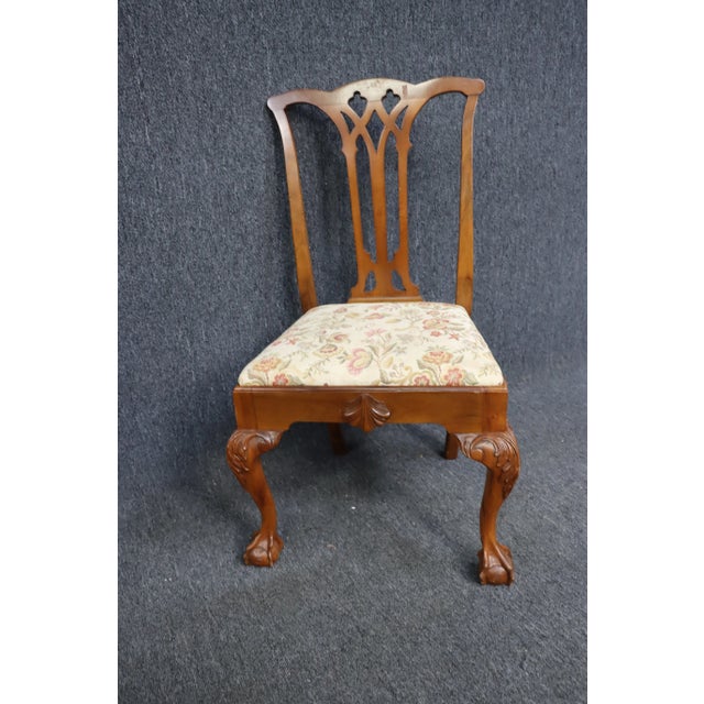 Centennial Chippendale Mahogany Claw & Ball Side Chair For Sale - Image 4 of 7