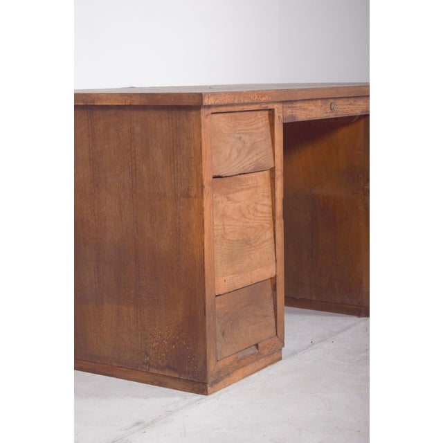 Portuguese Desk in Oak, 1950s For Sale - Image 10 of 14