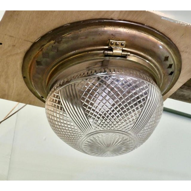 Large Art Deco Early Passenger Liner Ceiling Light, 1920 For Sale - Image 4 of 8
