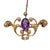 Antique 15ct Gold, Amethyst and Seed Pearl Scroll Brooch, England, Edwardian Period, 1900s For Sale - Image 5 of 15
