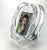 Glass is shaped like a super large ribbon bow to display your favorite photo. In wonderful vintage condition with no...