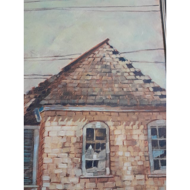 2000s "Forgotten Walls" Acrylic on Canvas Painting by Elpedio Robinson, Signed For Sale - Image 9 of 12