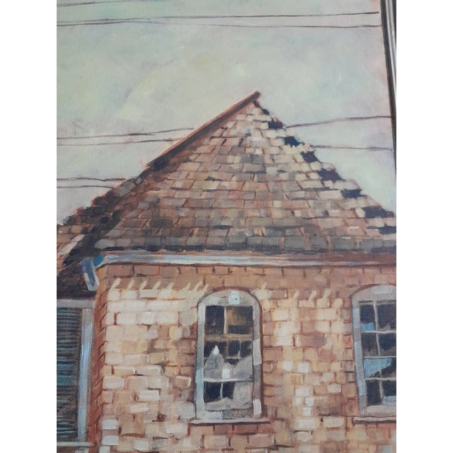 Elpedio Robinson “Forgotten Walls” Architectural Landscape Acrylic on Canvas Painting, Signed For Sale - Image 9 of 12