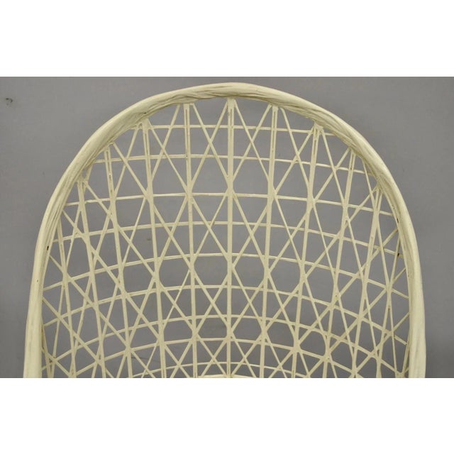 Russell Woodard Vintage Russell Woodard Style Mid Century Modern Woven Spun Fiberglass Side Chair For Sale - Image 4 of 11