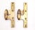 Late 20th Century Pair of Vintage 6 X 4 In. Brass Left Olive Door Hinges For Sale - Image 5 of 6