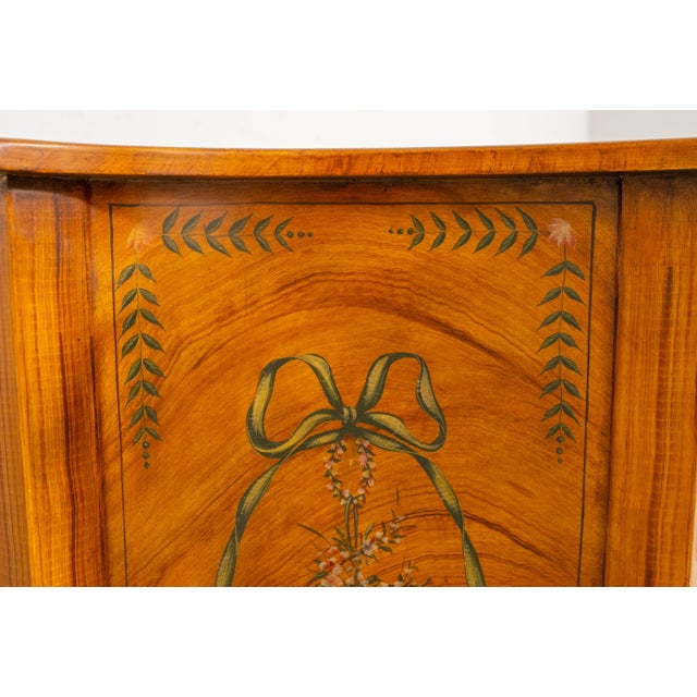 1990s Adams Style Paint Decorated 2 Door Server Commode For Sale - Image 14 of 18