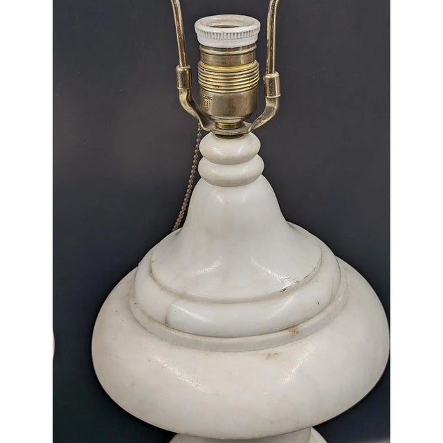 Mid 20th Century Mid-Century Modern Alabaster Lamps - a Pair For Sale - Image 10 of 18