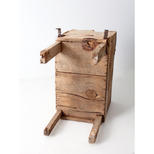 Brown Antique Primitive Farm Bin For Sale - Image 8 of 18